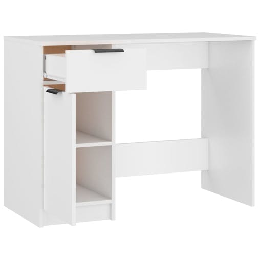 NNEVL Desk White 100x50x75 cm Engineered Wood