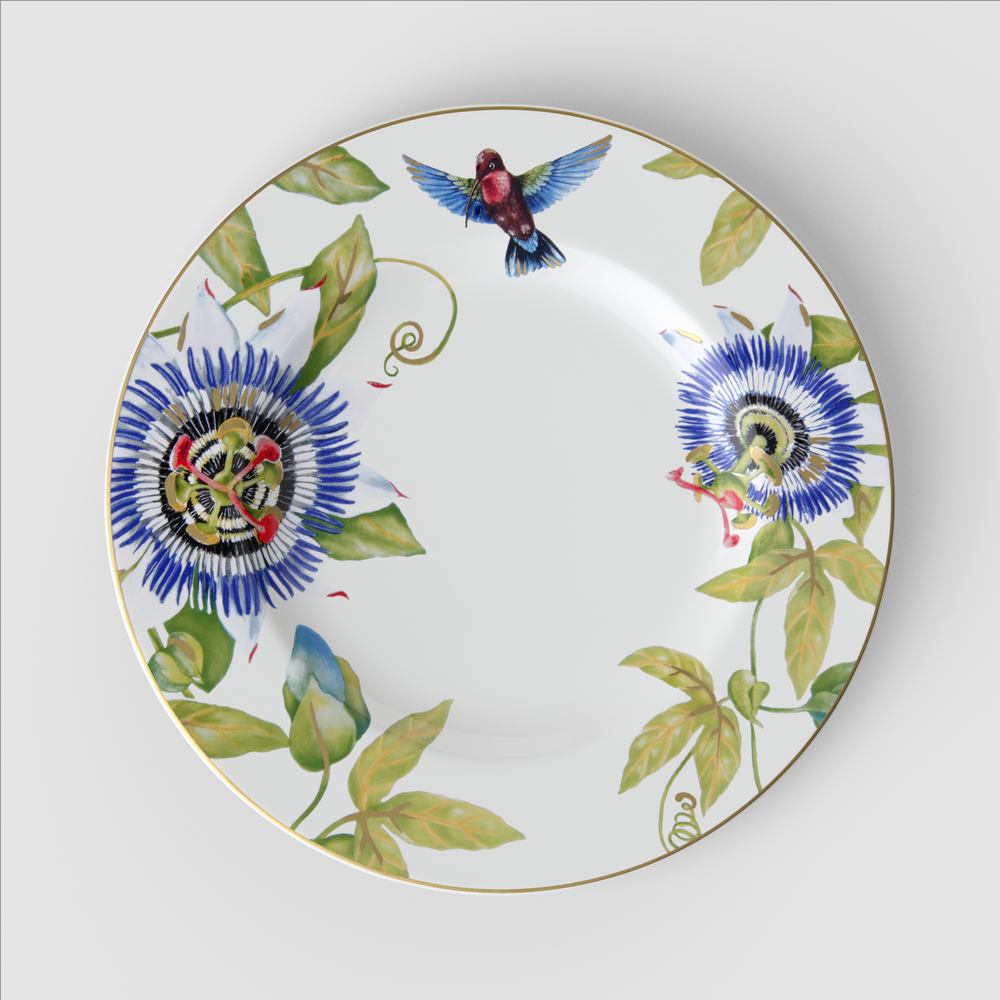 Amazonia Dinner plate - Multi-colored, 11'', Premium Bone Porcelain