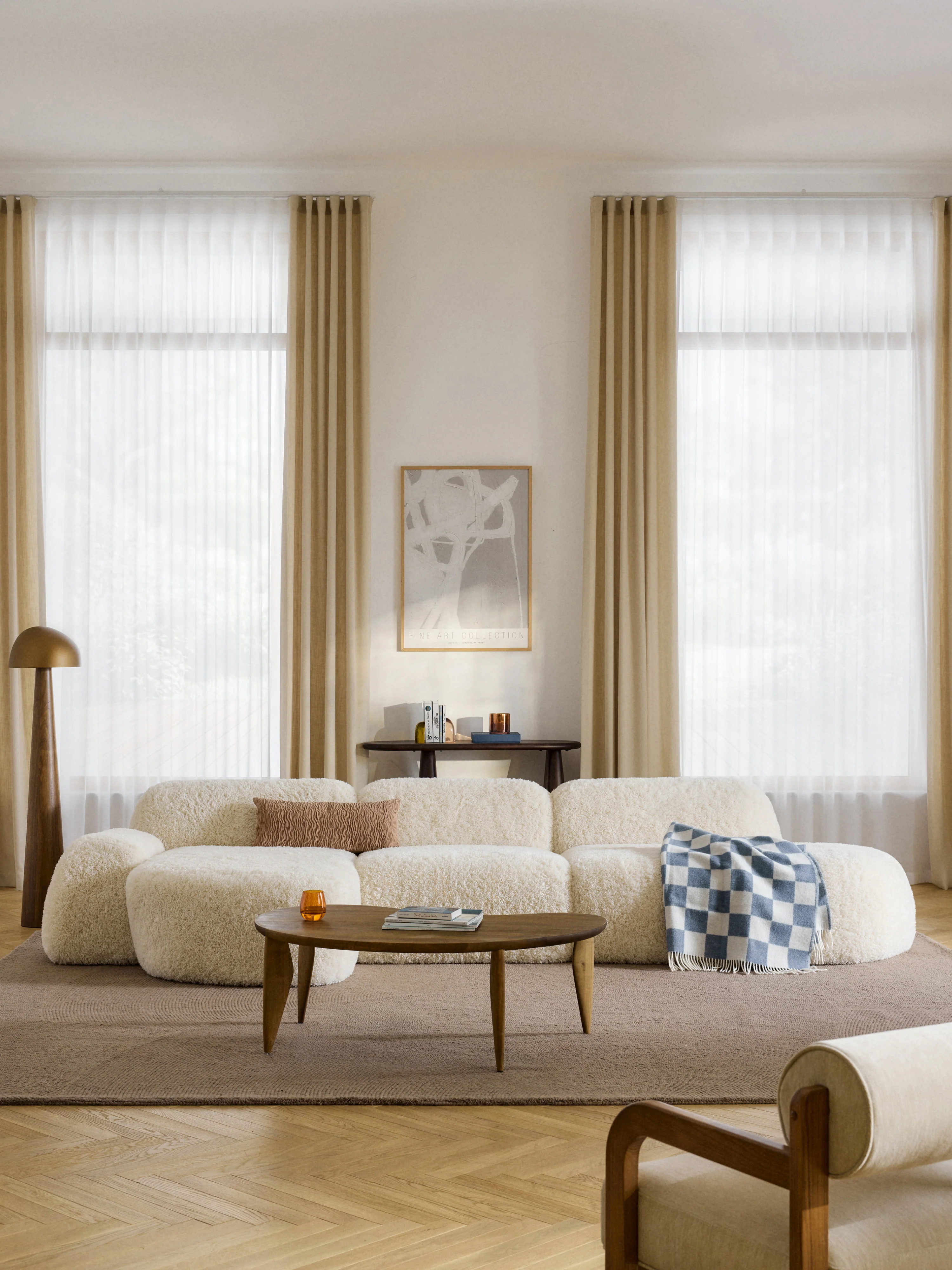 Modulares Teddy-Ecksofa Wolke (4-Sitzer) mit Chaiselongue
