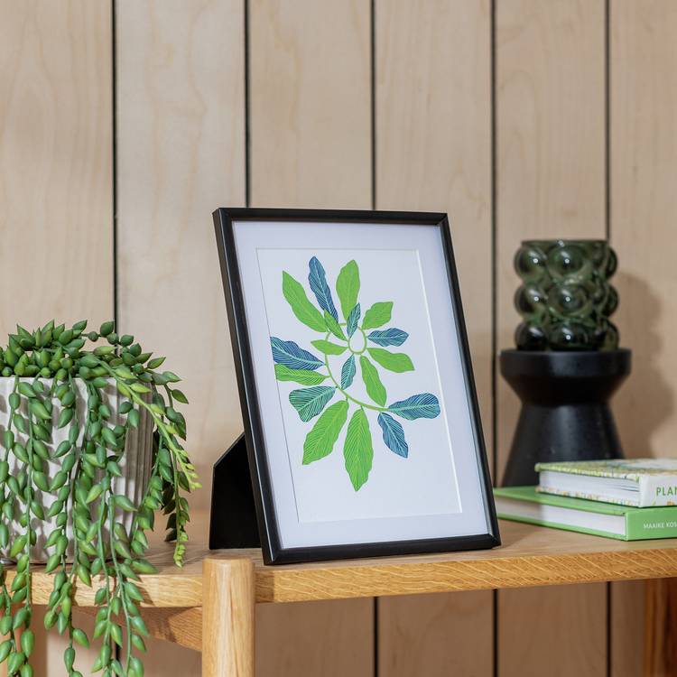 Habitat Skinny Black Metal Picture Frame - 5x7"