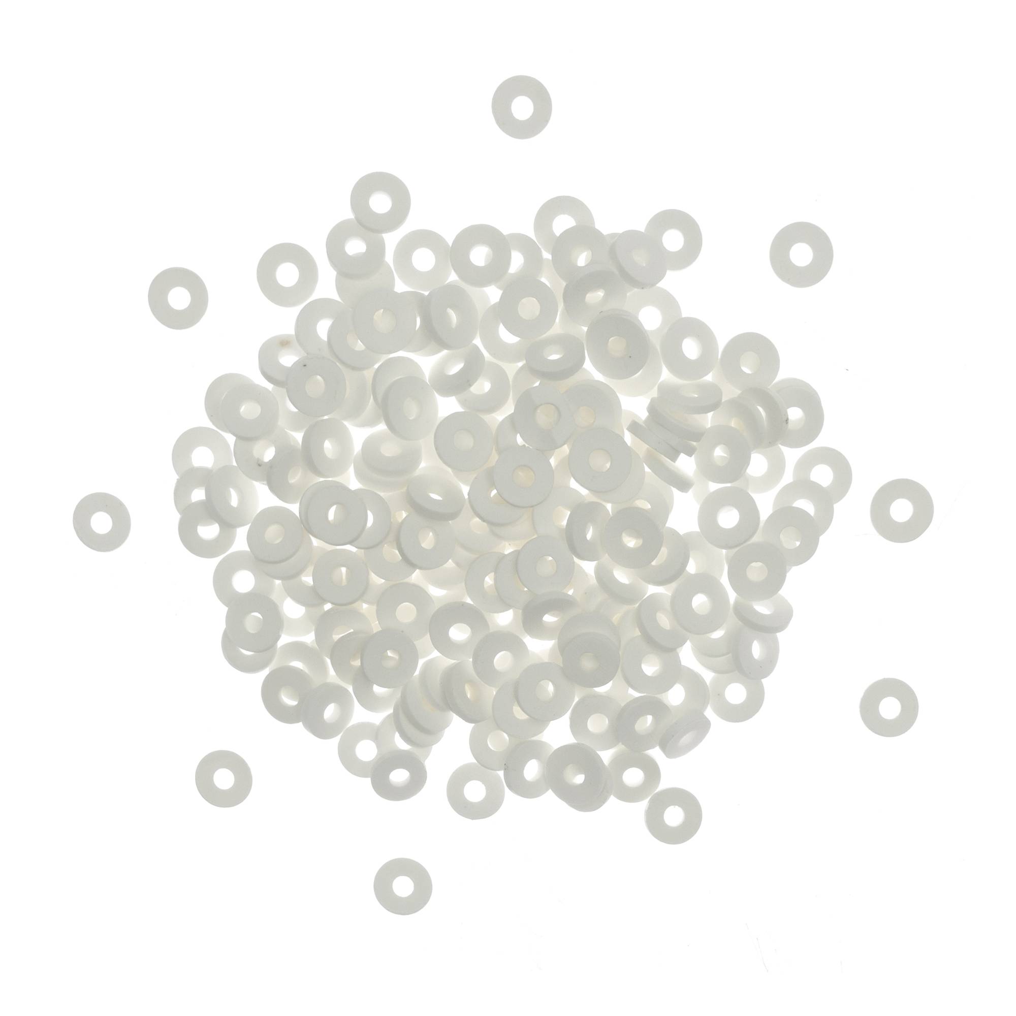 White Clay Beads 6mm 12g