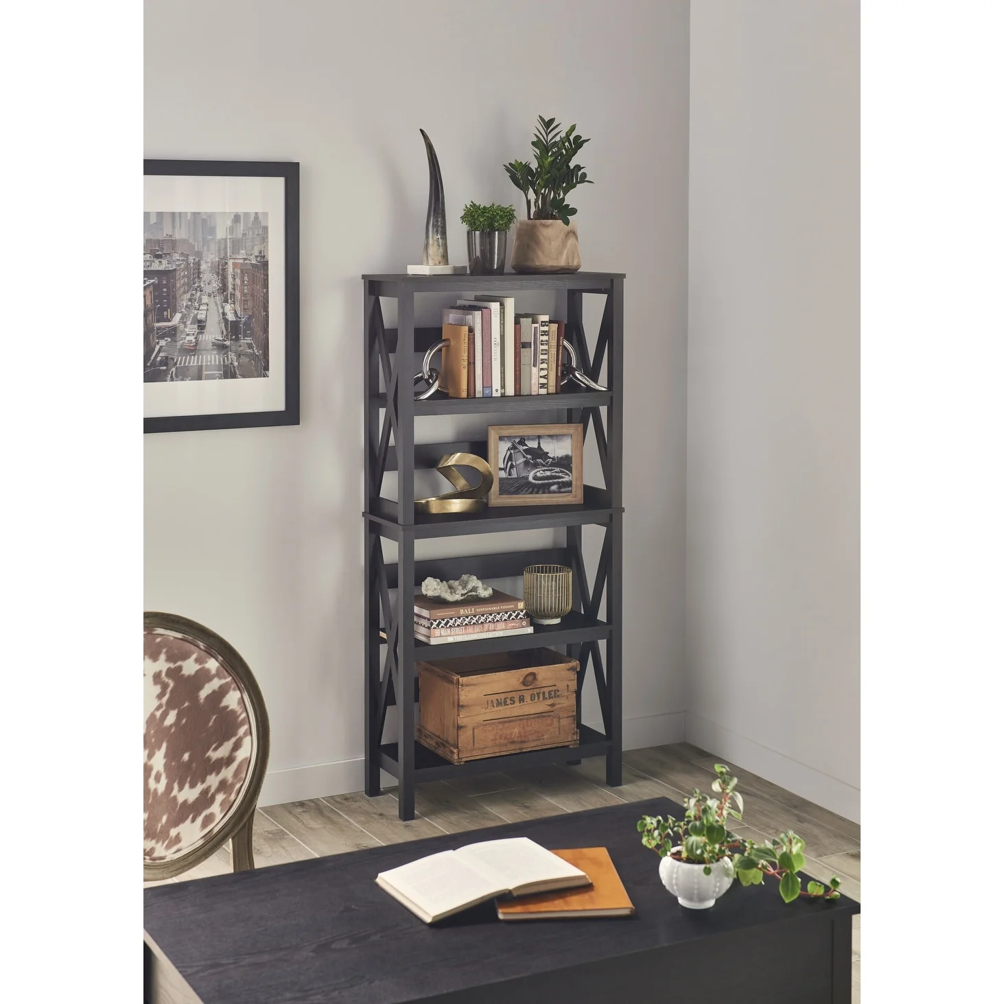 The Gray Barn Xanadu Hill X-frame Bookshelf