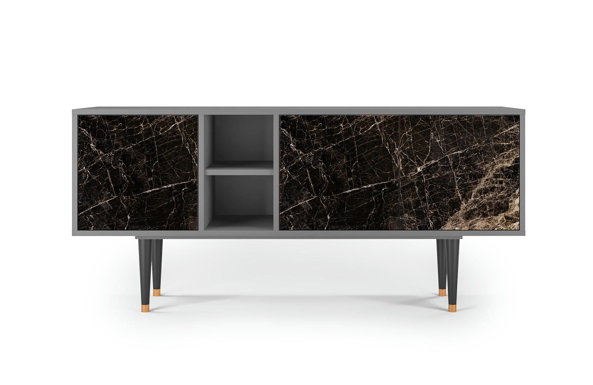 NIGHT ABYSS - Meuble TV  noir 3 tiroirs L 150 cm