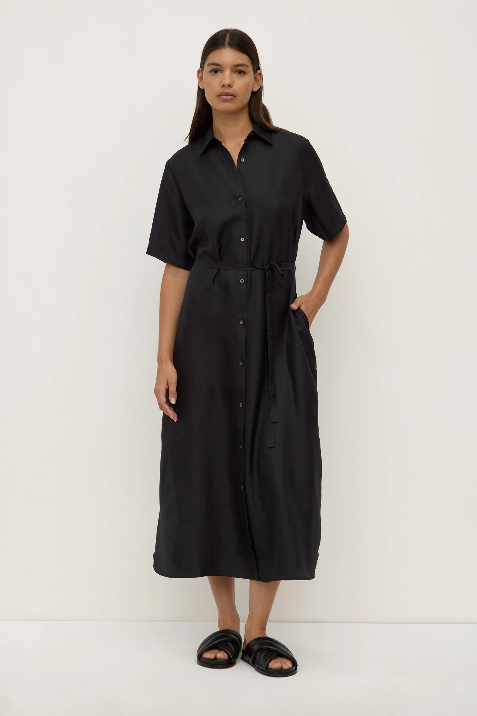 Amelie Silk Shirt Dress