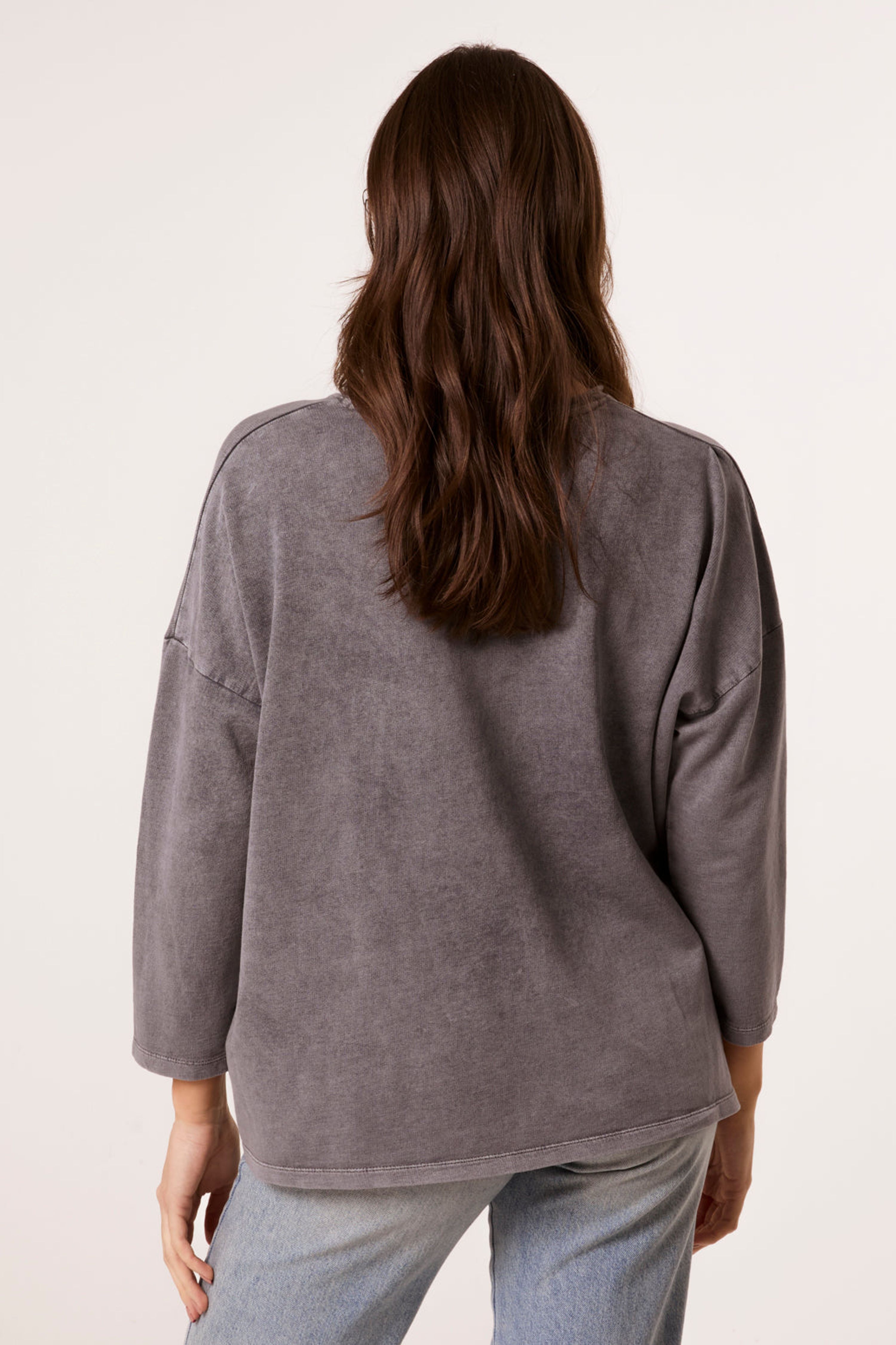 Blue Vanilla Grey Bow Sweatshirt