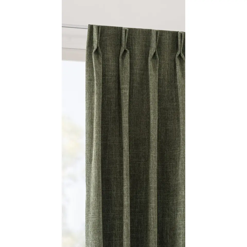 Gordijnstof Olivier - donkergroen
