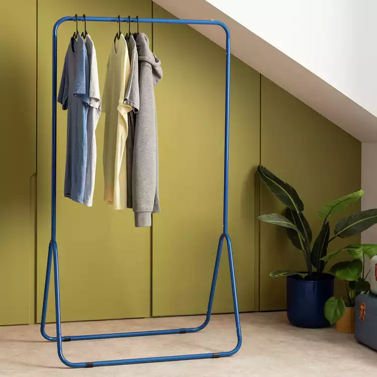 Habitat Arnie Single Clothes Rail - Blue