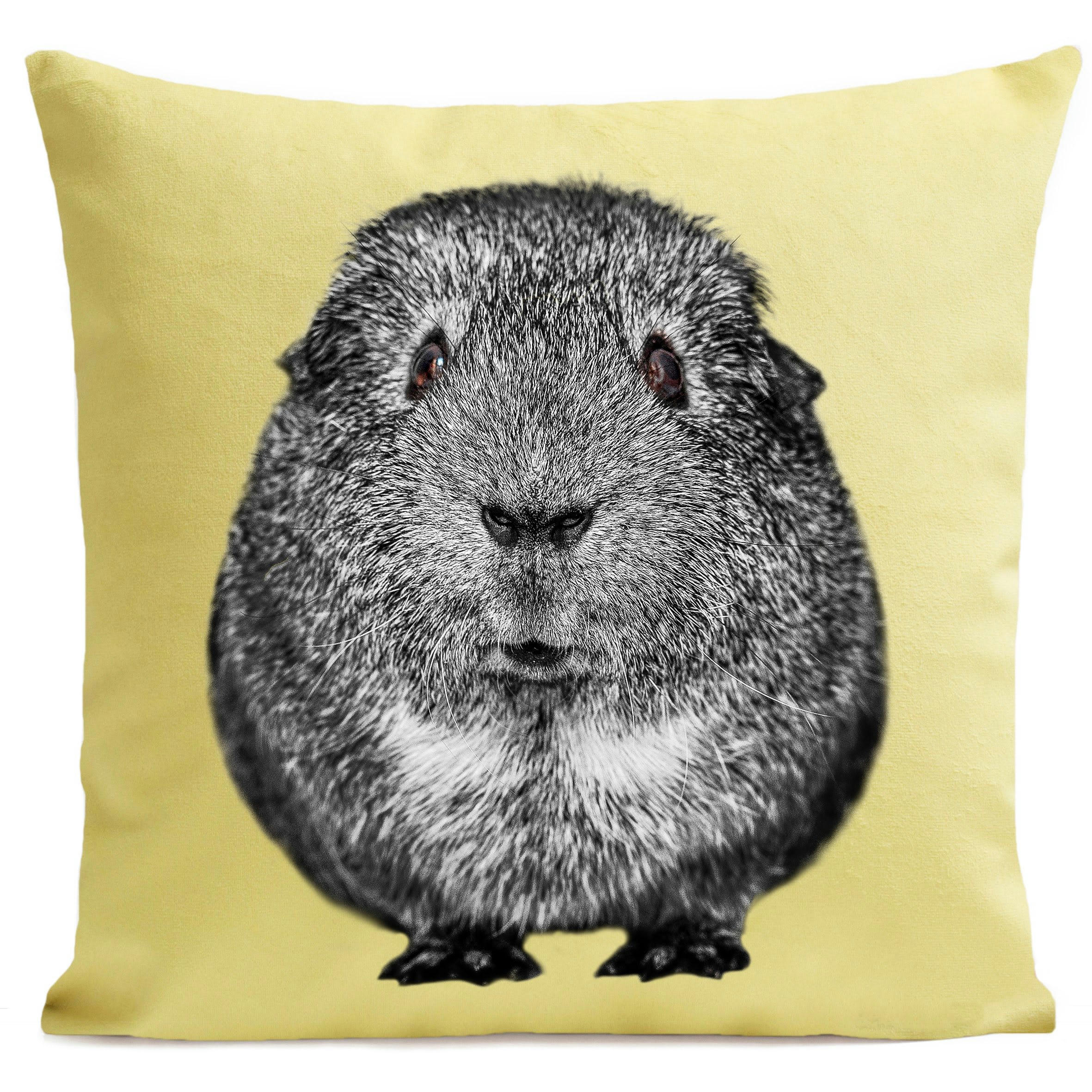 - Coussin enfant cochon d'inde jaune 40x40cm