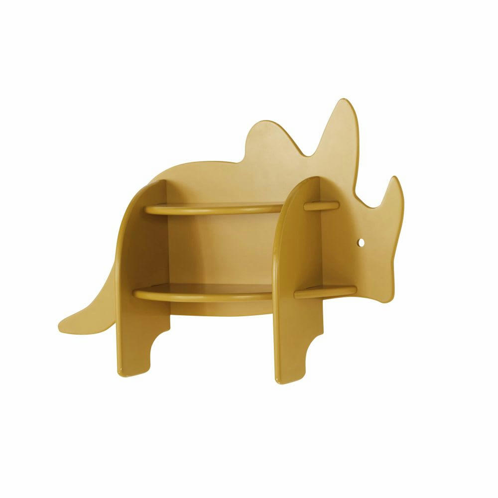 YUMA - Etagère murale dinosaure jaune moutarde