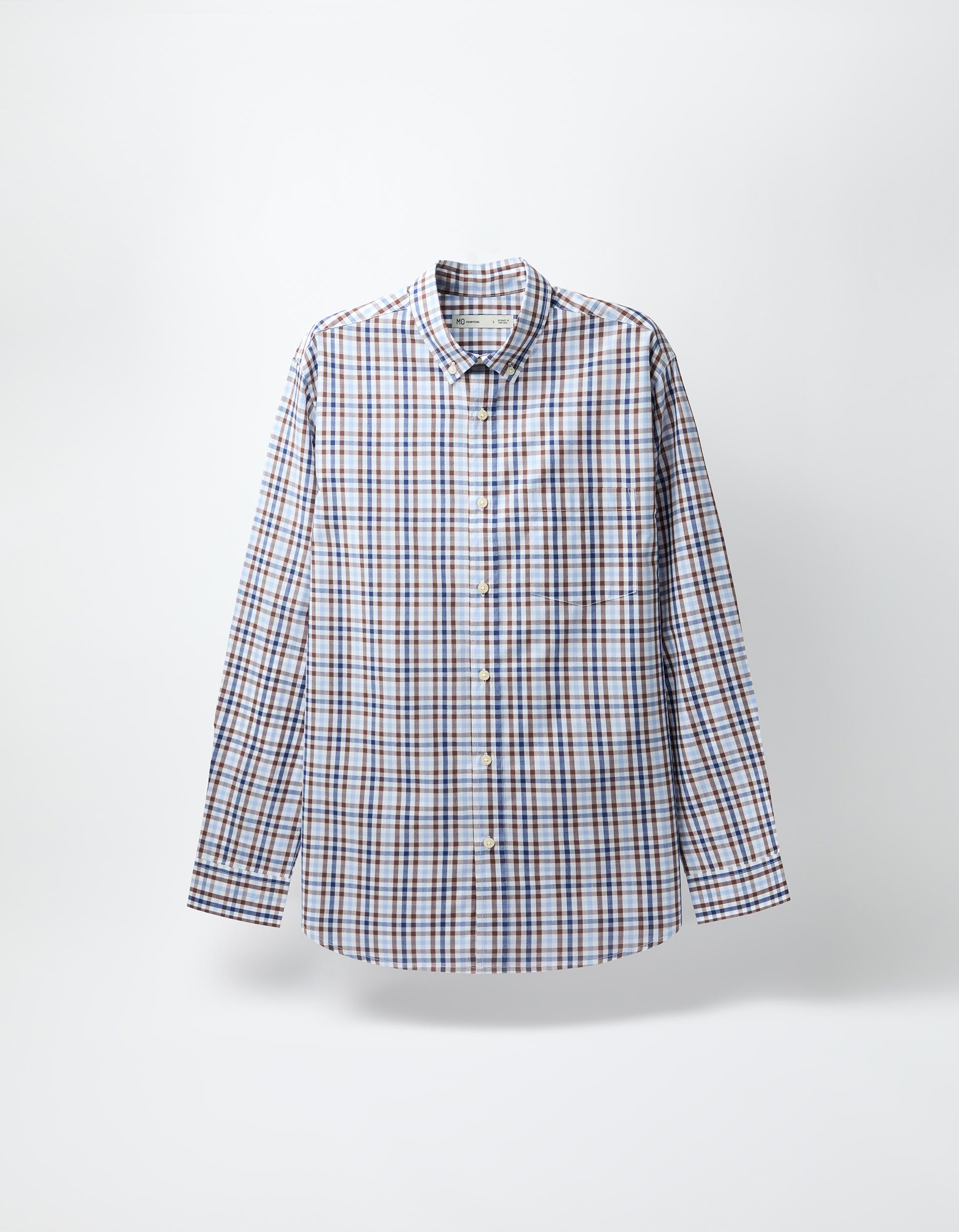 Camisa Xadrez, Homem, Castanho