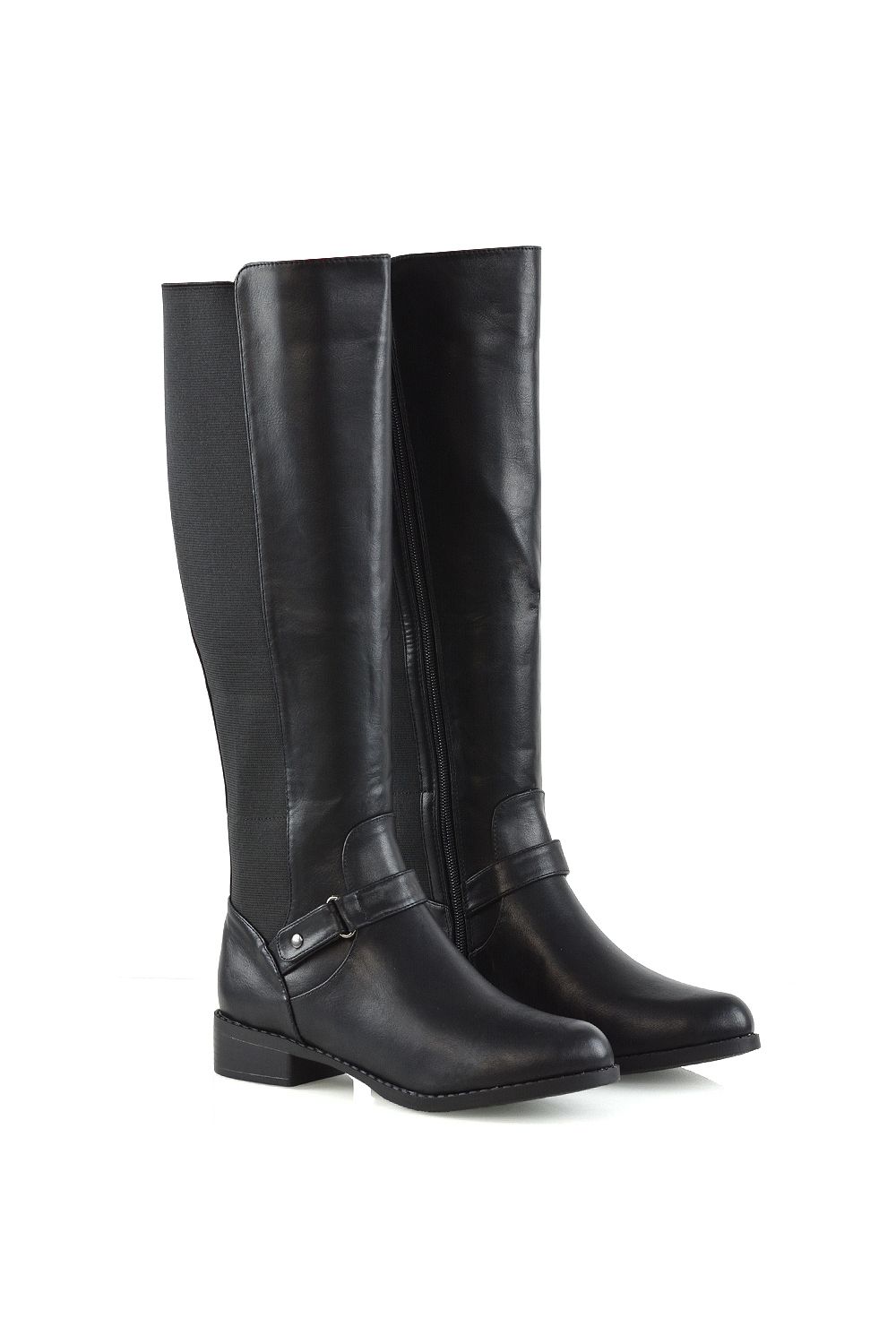 XY London Mikayla' Elasticated Knee High Boots