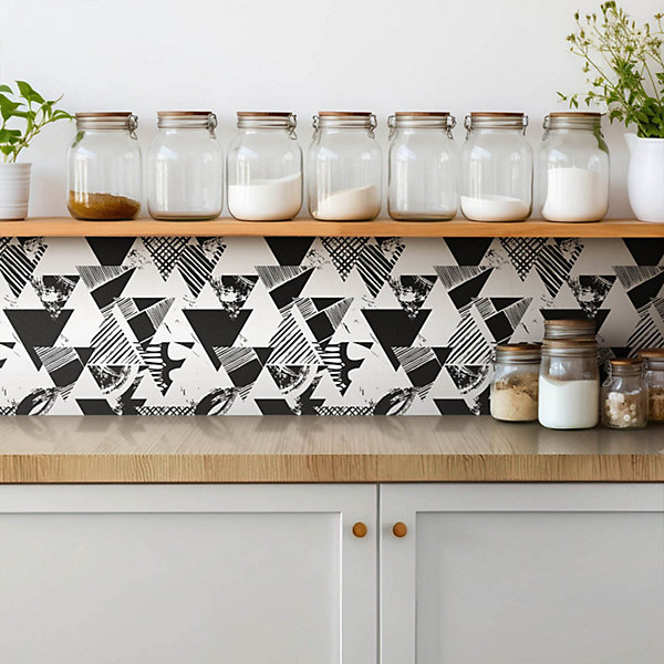 Carreaux vinyle Tulup 30x30 cm Triangles à motifs 9 pcs