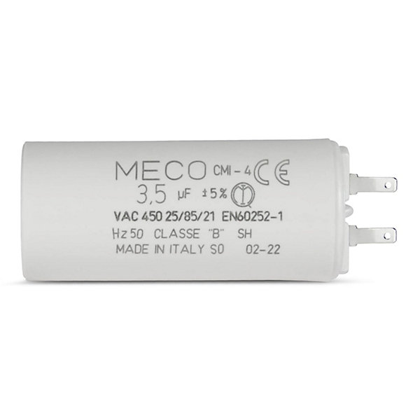 Condensateur ALLOTECH MECO 3,5 µF universel (CMI4 354) fond plat et cosses pour moteur de store et électroménager