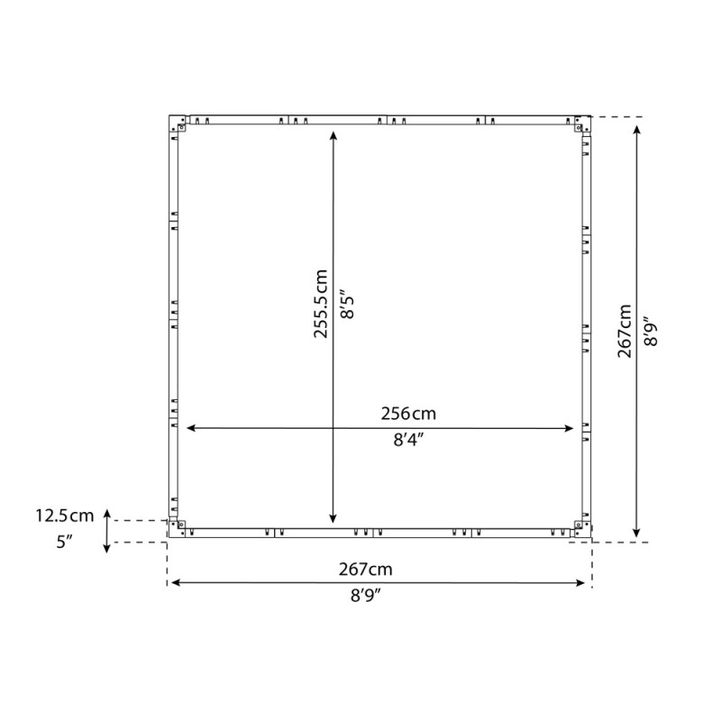 Embase pour serre Hobby et Grand Gardener 6,7 m² noire CANOPIA