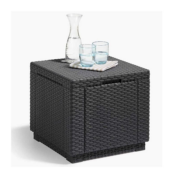 Keter Pouf de rangement Cube Graphite 213816 422801