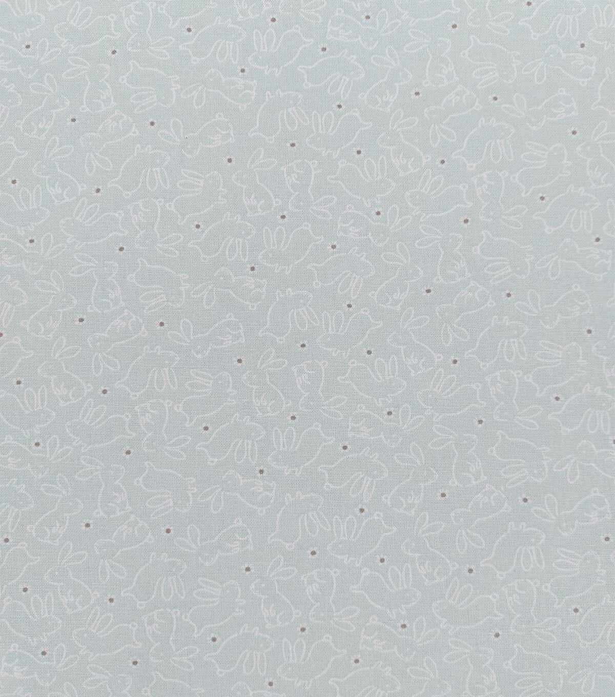 Bunny White Easter Cotton Fabric