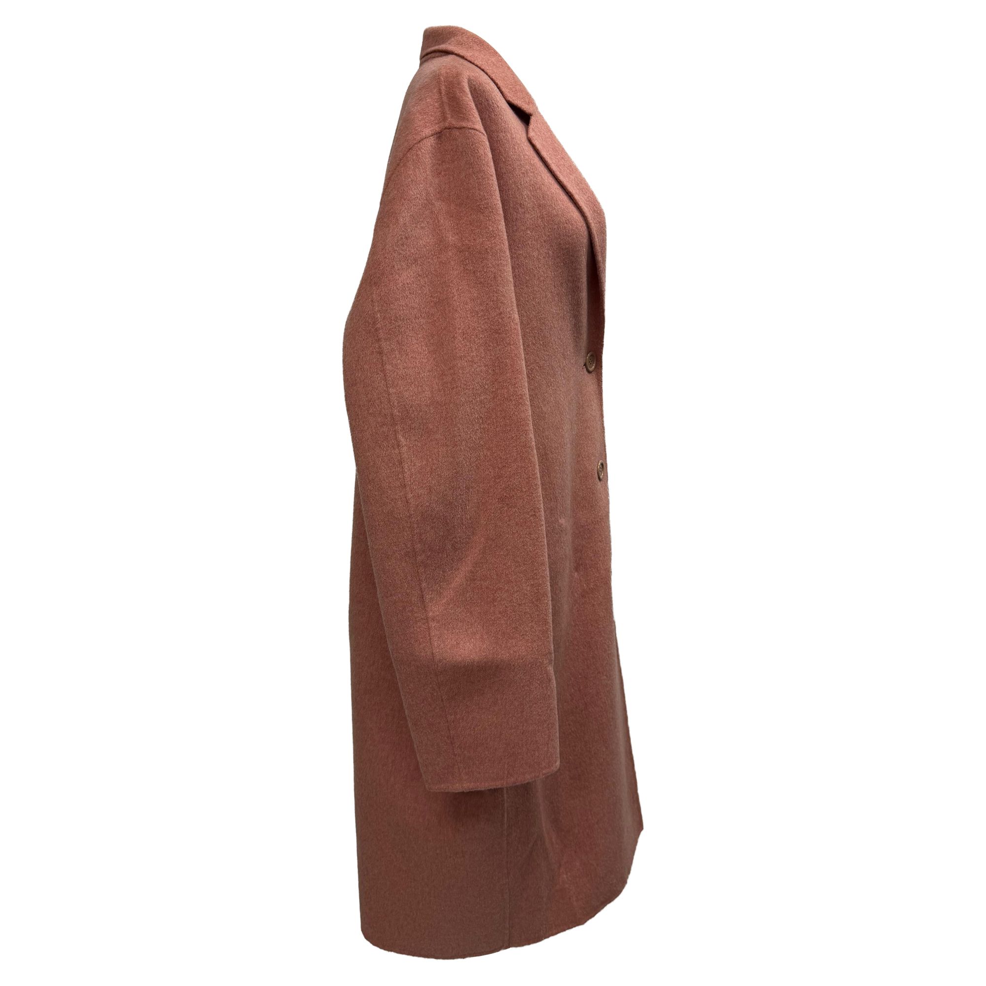 Acne Studios Preloved Avalon Single-Breasted Coat in Coral Wool