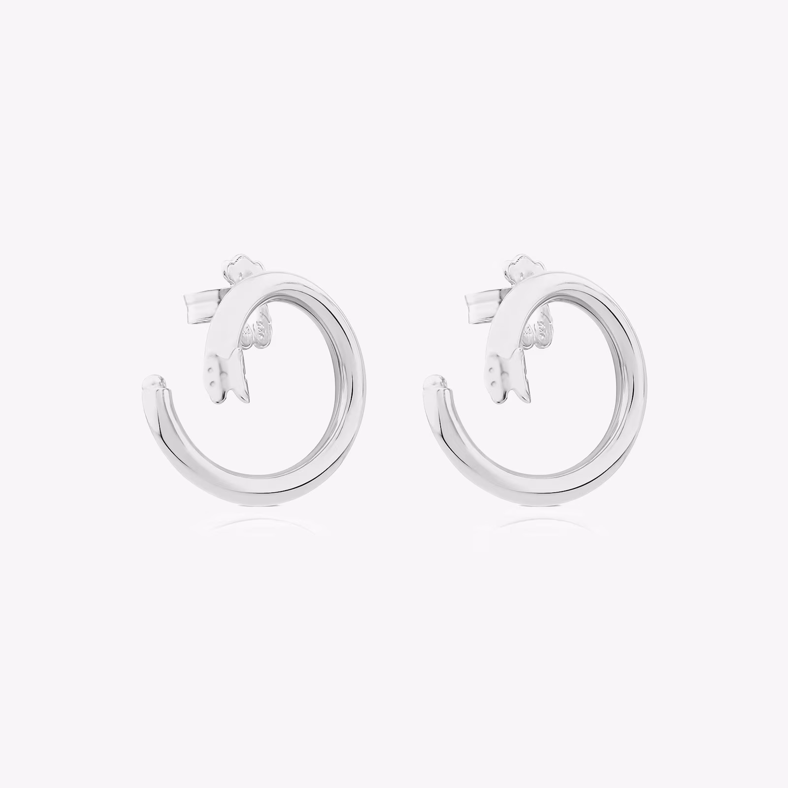 Pendientes medianos de plata Hold