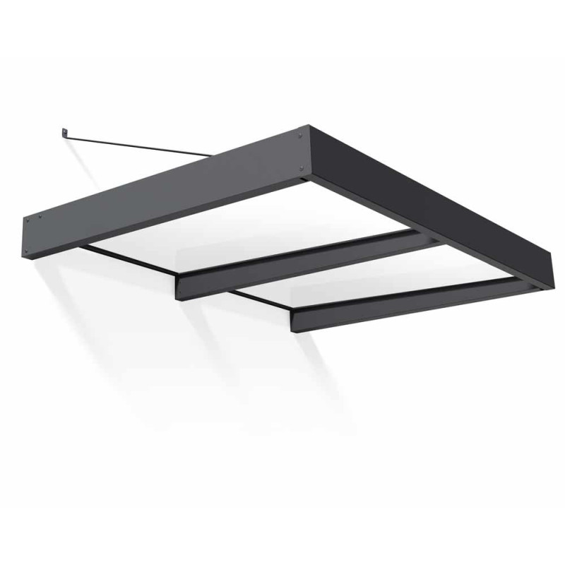 Marquise de porte Sophia XL gris foncé 190 x 140 cm CANOPIA