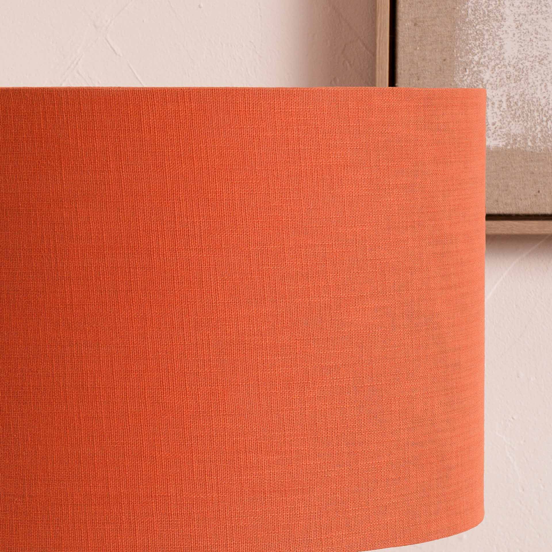 Ruma Terracotta Self Lined Linen Drum Lamp Shade for Table Lamps and Floor Lamps