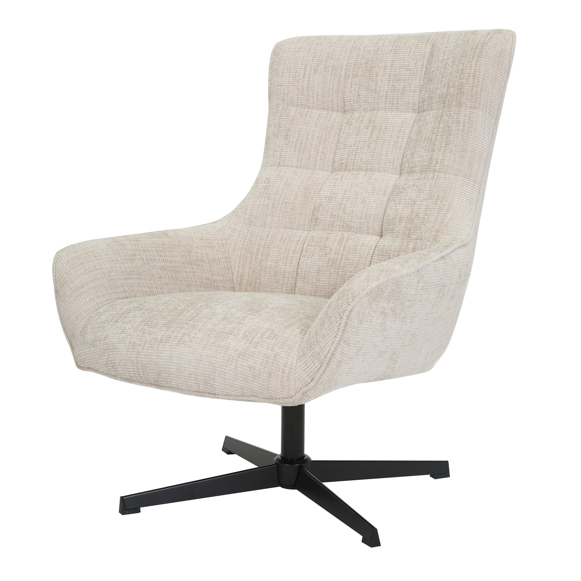 Livingfurn fauteuil Naomi Toffee - beige - stof