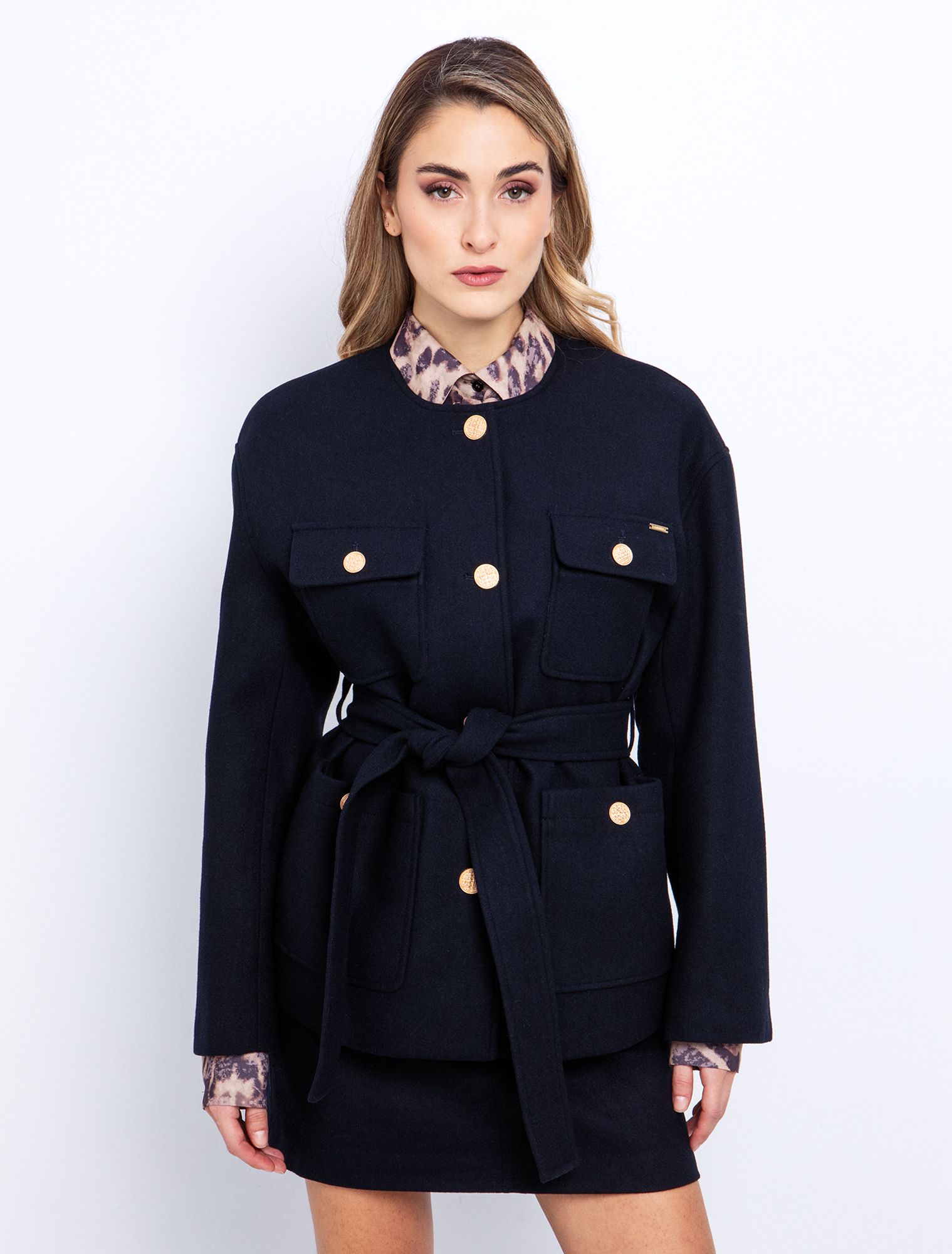 Mάλλινο Jacket με τσέπες