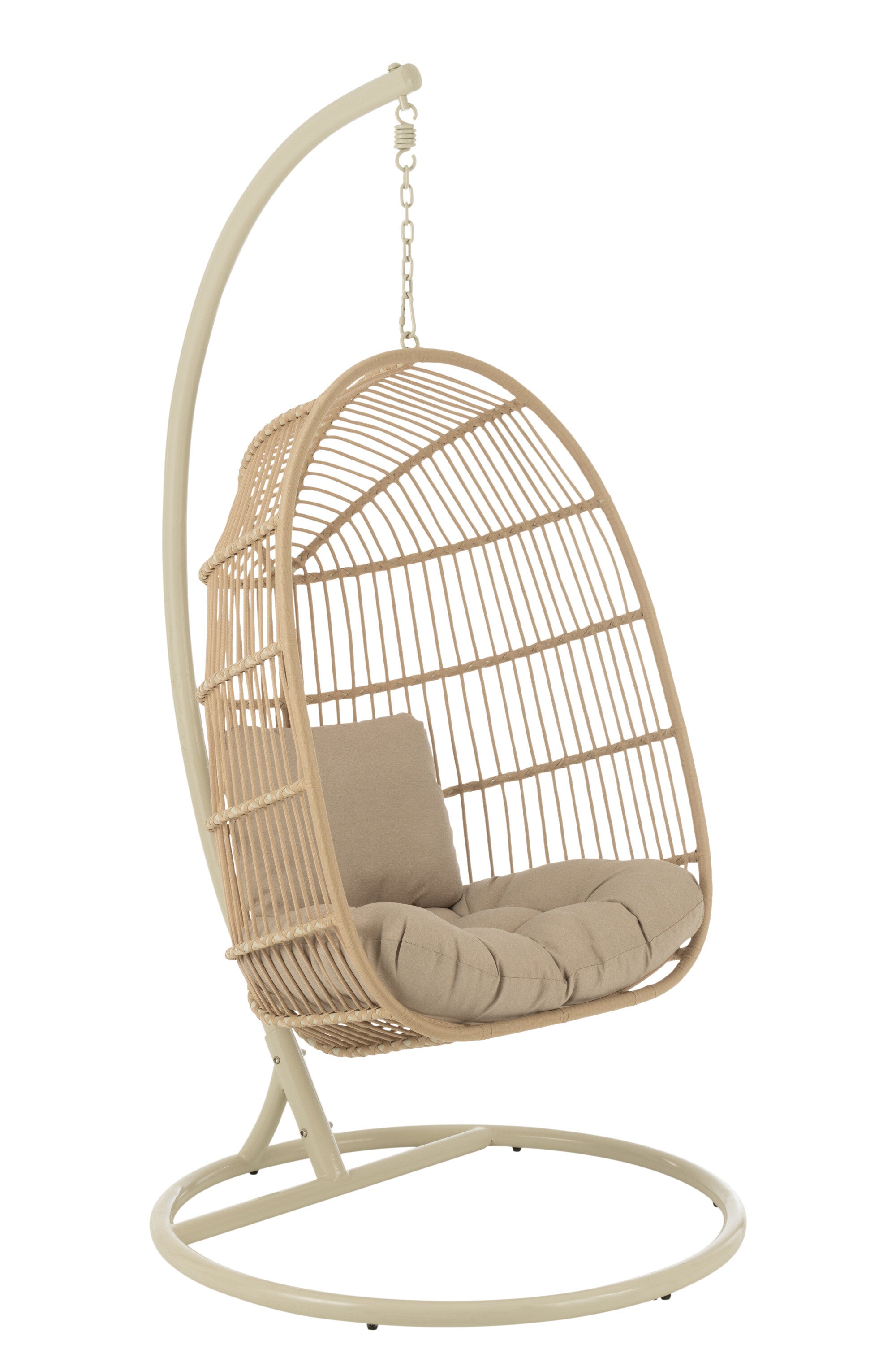 J-Line hangstoel Egga - metaal koord - beige