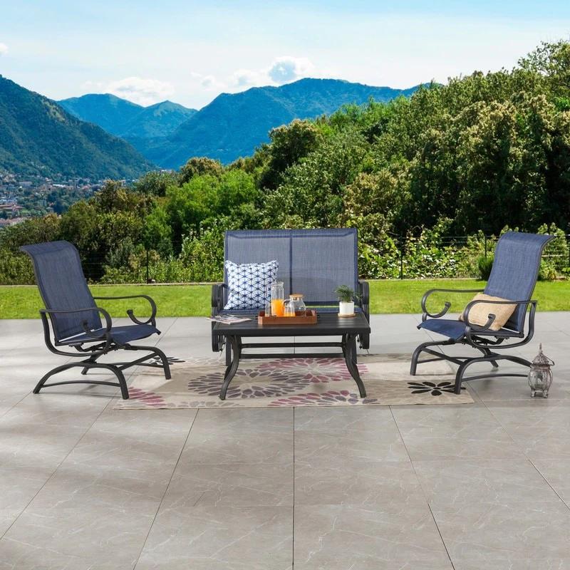 Patio Festival 4-Piece Outdoor Patio Conversation Set