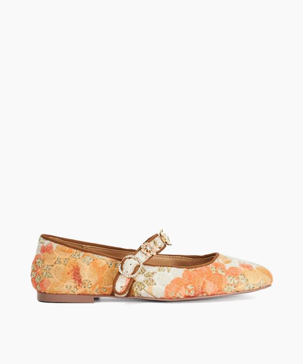 Hennrietta Multi - Raffia Floral Mary Jane Shoes