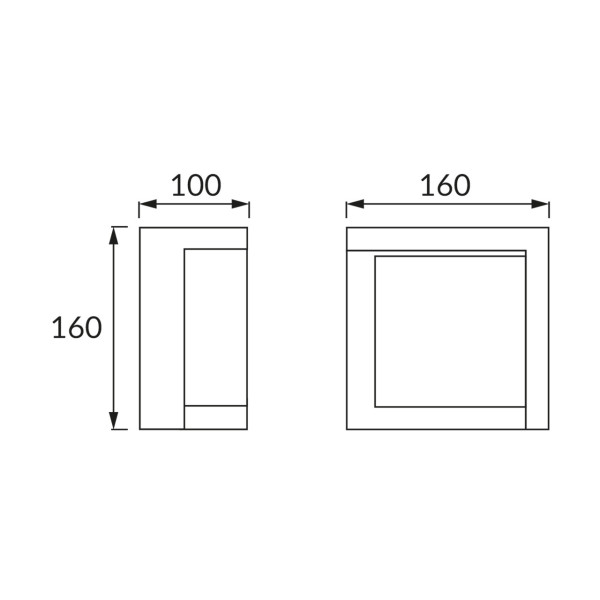 Kinkiet zewnętrzny TEKLAczarno-biały LED 1x12W 1020lm IP54 Struhm