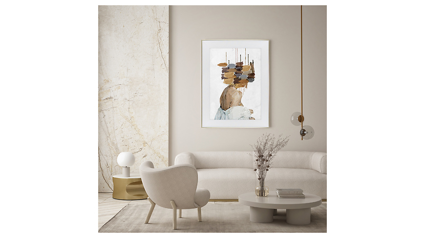 Obraz w ramie Woman With Artistic Head 64x84 cm