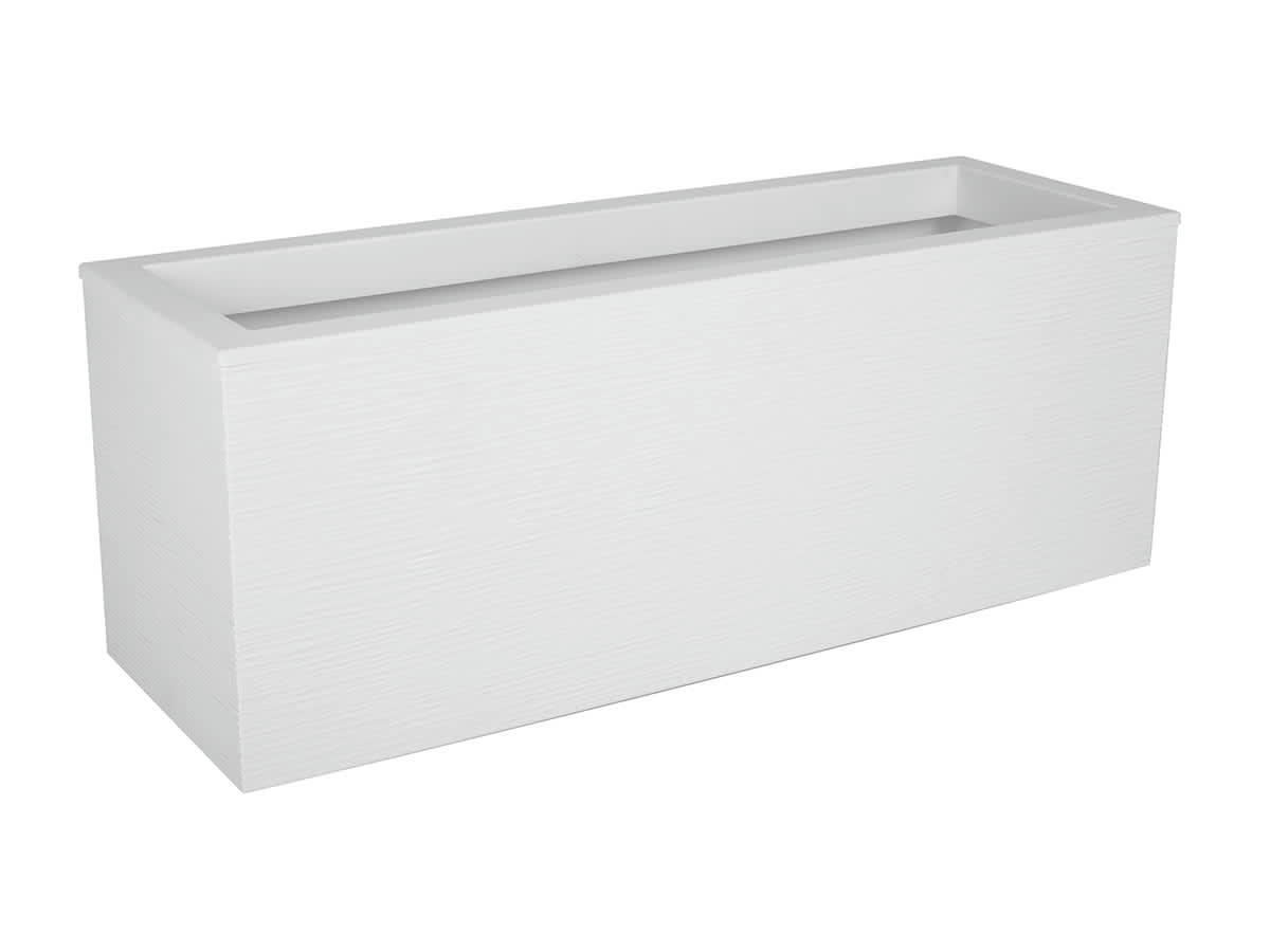GRAPHITUP - Balconnière rectangulaire 59x20x23 cm en polypropylène blanc