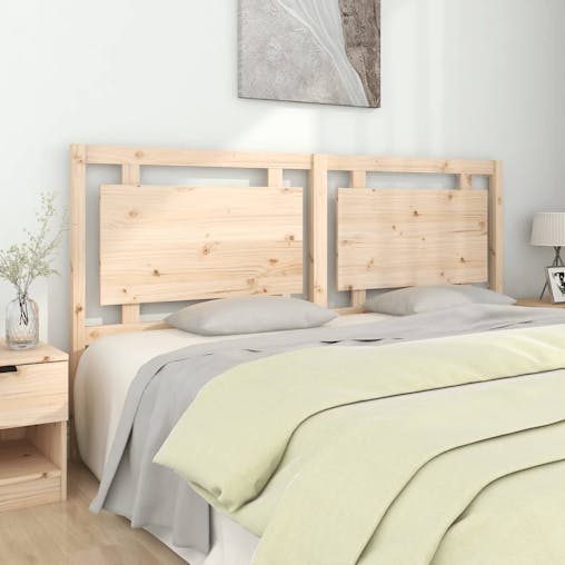 NNEVL Bed Headboard 185.5x4x100 cm Solid Wood Pine