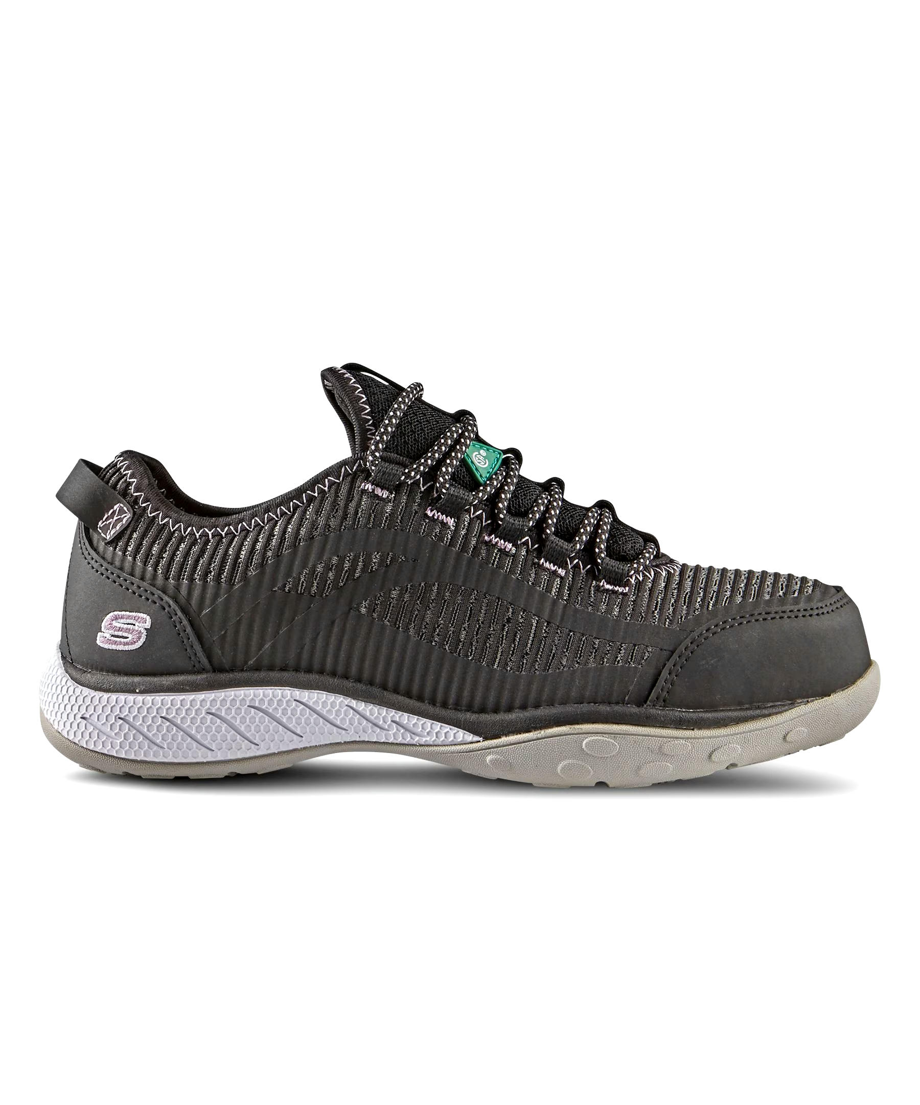 Skechers Work Women's Static Dissipative Lace Up Shoes - Black/Purple