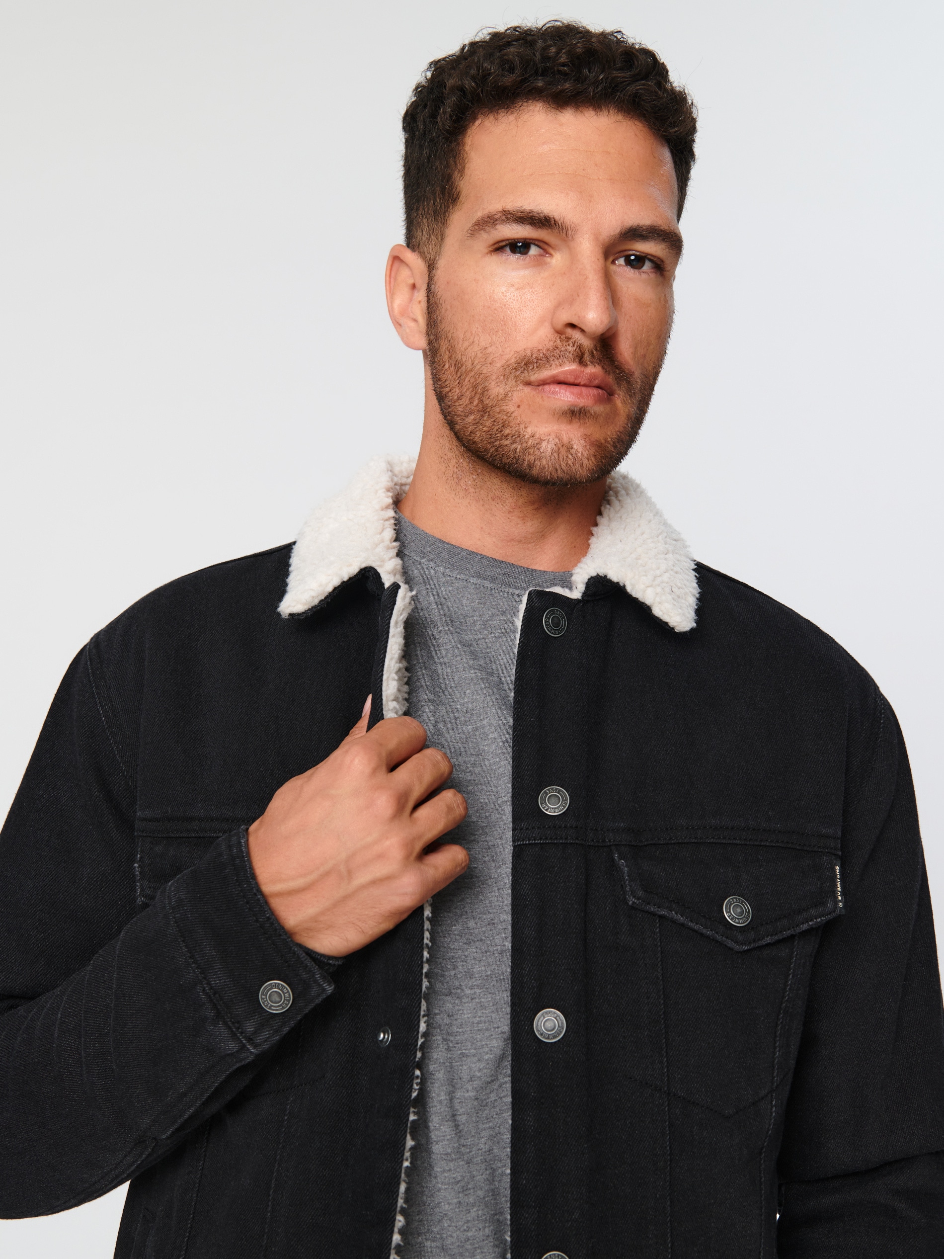 Kurtka jeansowa sherpa