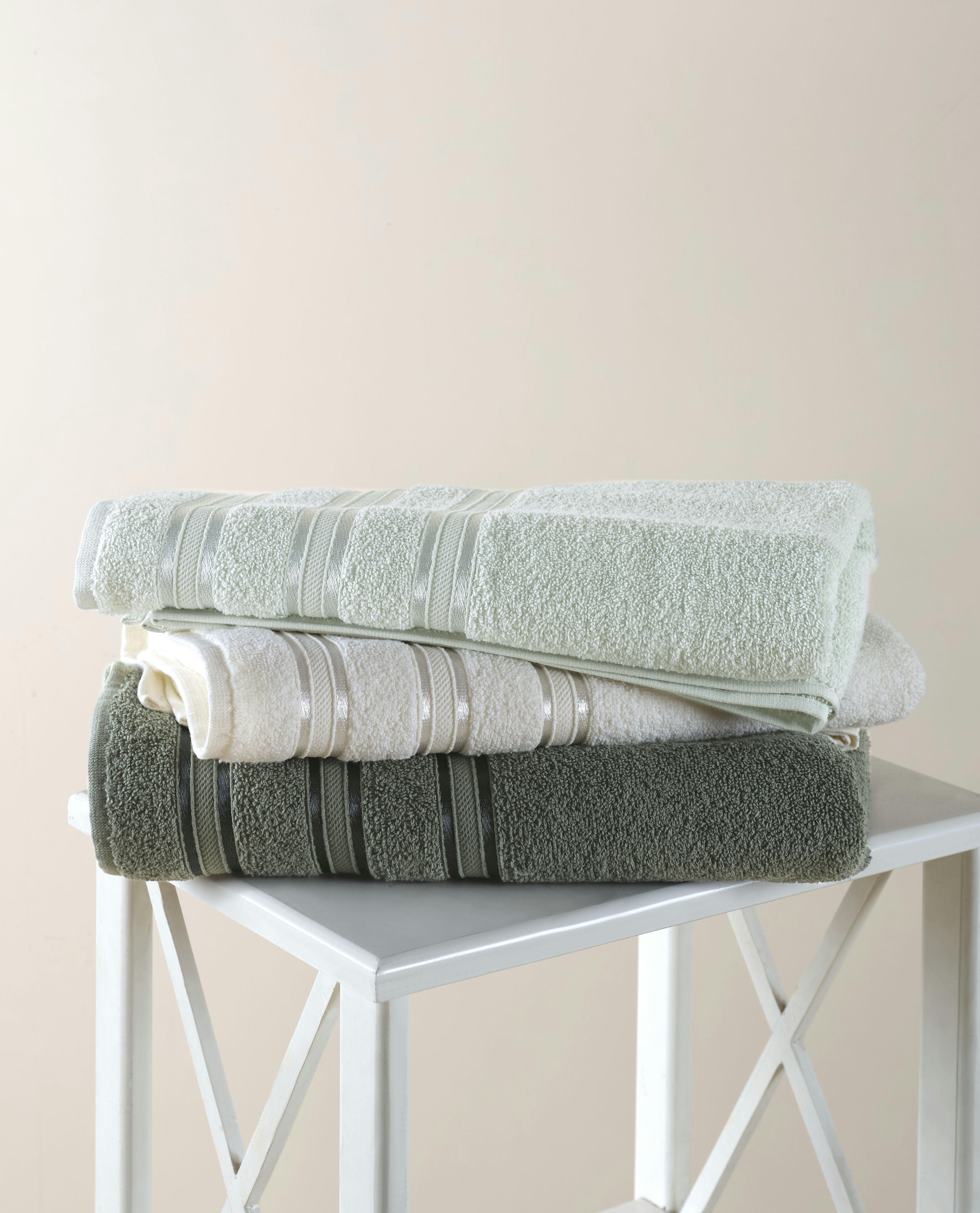 AQUA - Lot de 3 draps de bain 70x140cm  500gr/m2