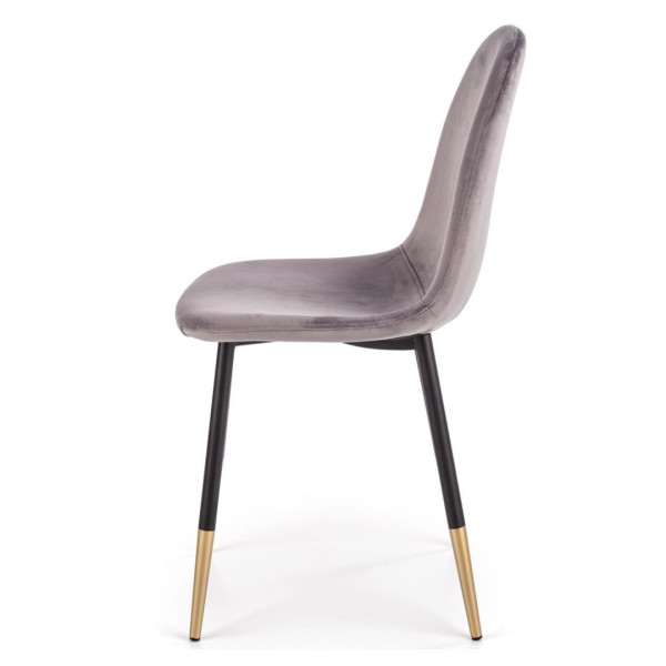 Krzesło tapicerowane K379 VELVET szare