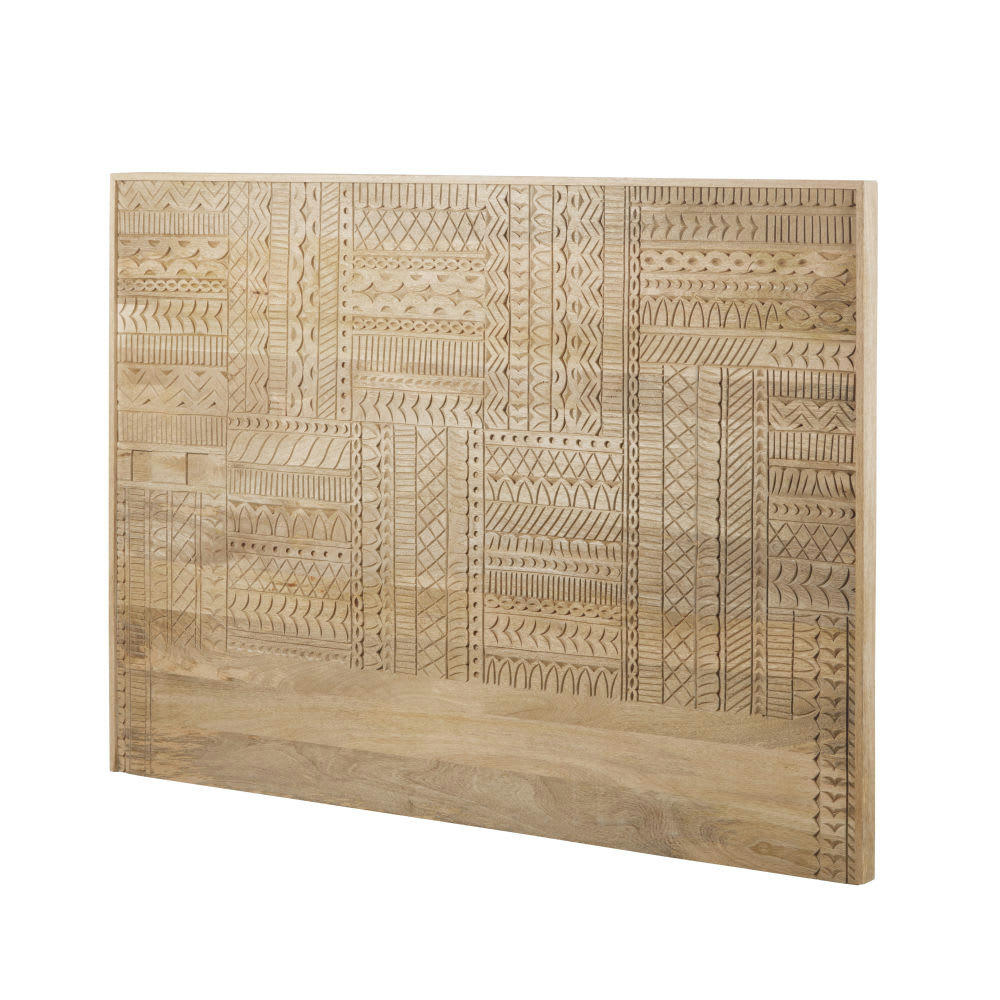 Twareg - Tête de lit 140/160 manguier massif sculpté