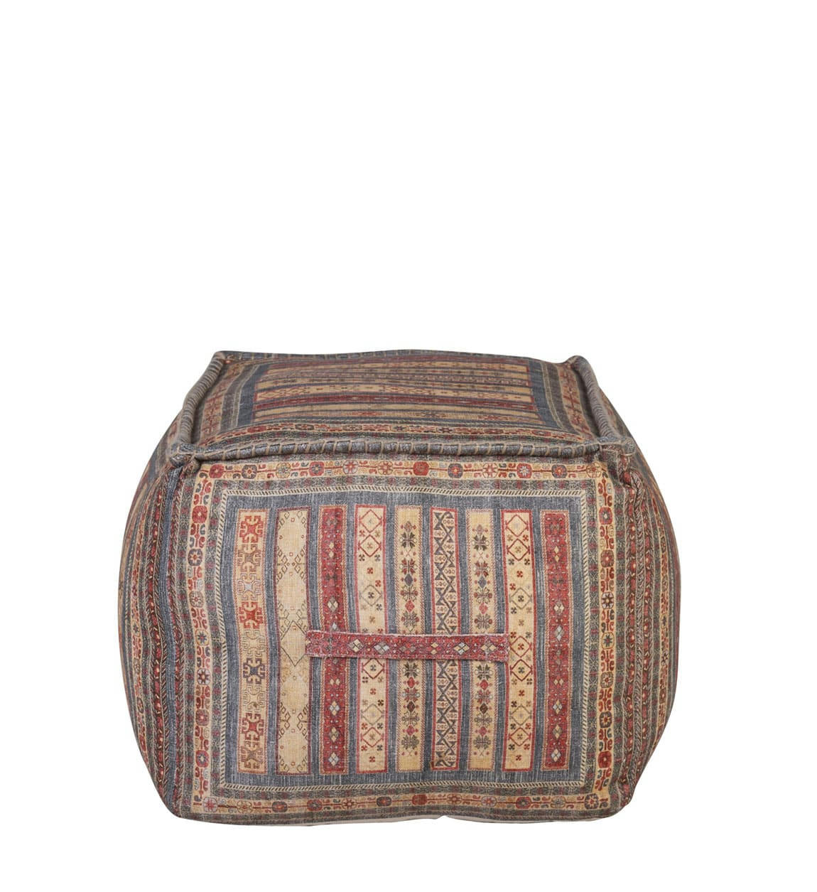 - Pouf en tissu multicolore