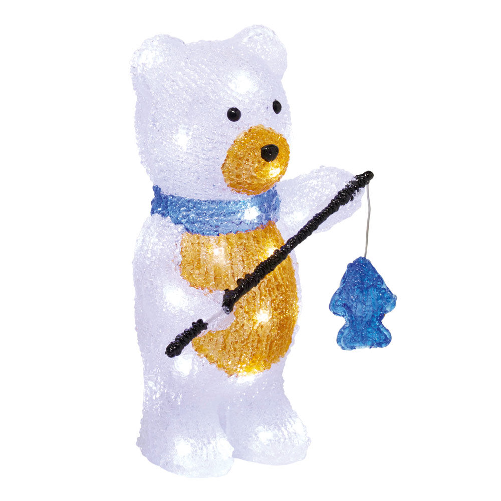 Ours de No&euml;l lumineux 30Led H30 cm