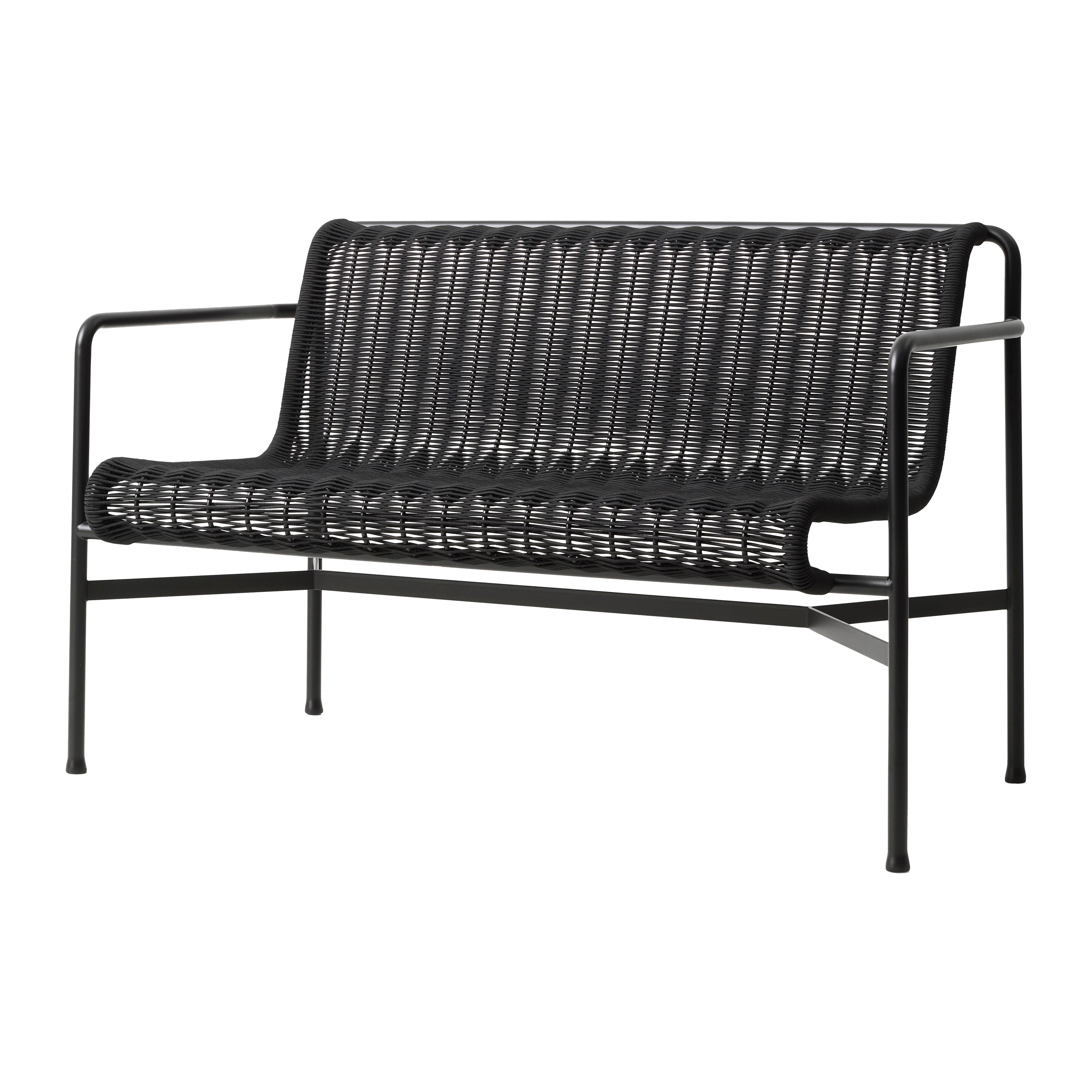 HAY Palissade Cord Tuinbank 2,5-zits met Armleuning - Antraciet