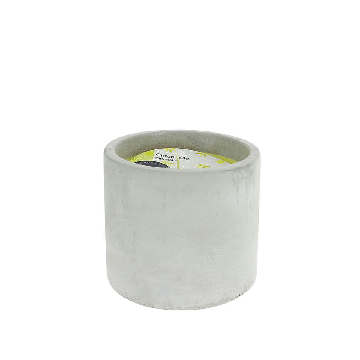 - Bougie extérieur pot béton 30h Citronnelle