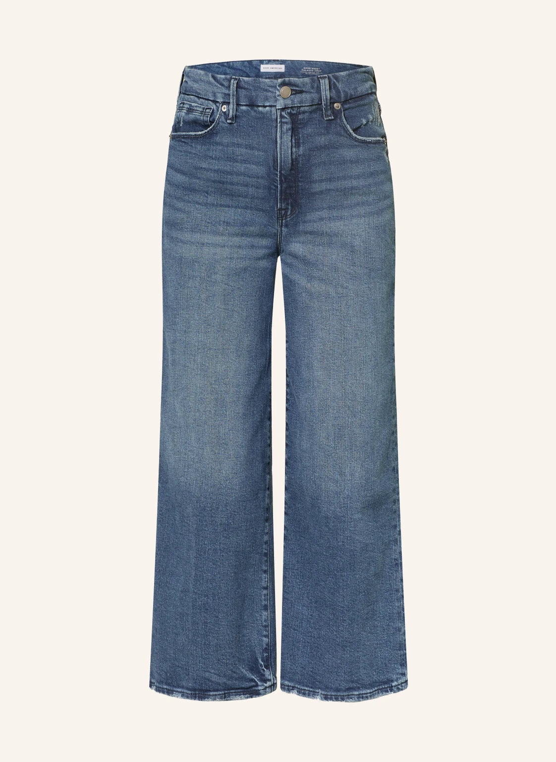 GOOD AMERICAN Jeans-Culotte GOOD WAIST CROPPED PALAZZO