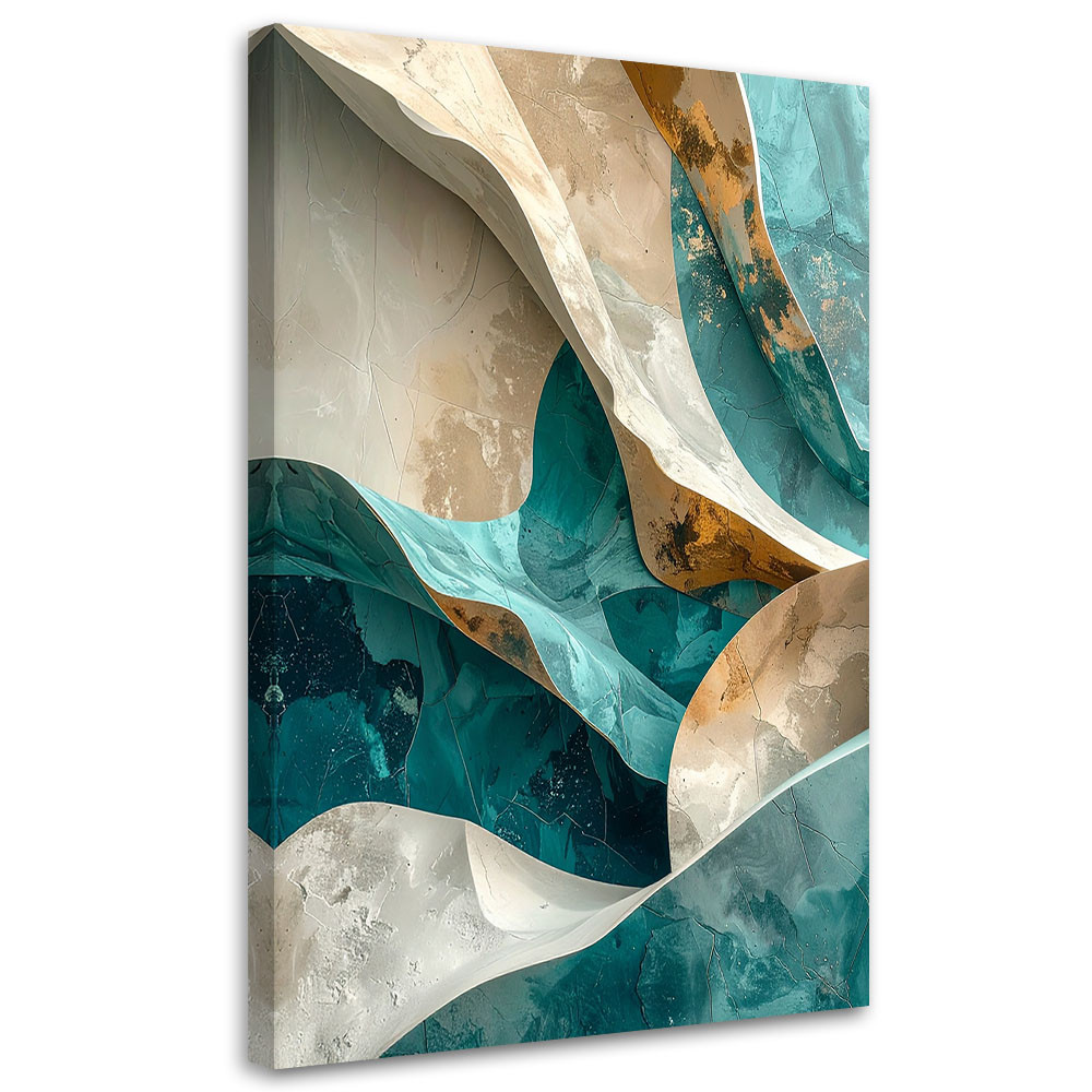 Obraz do salonu sypialni biura, Abstrakcyjne fale linie efekt 3d 20x30