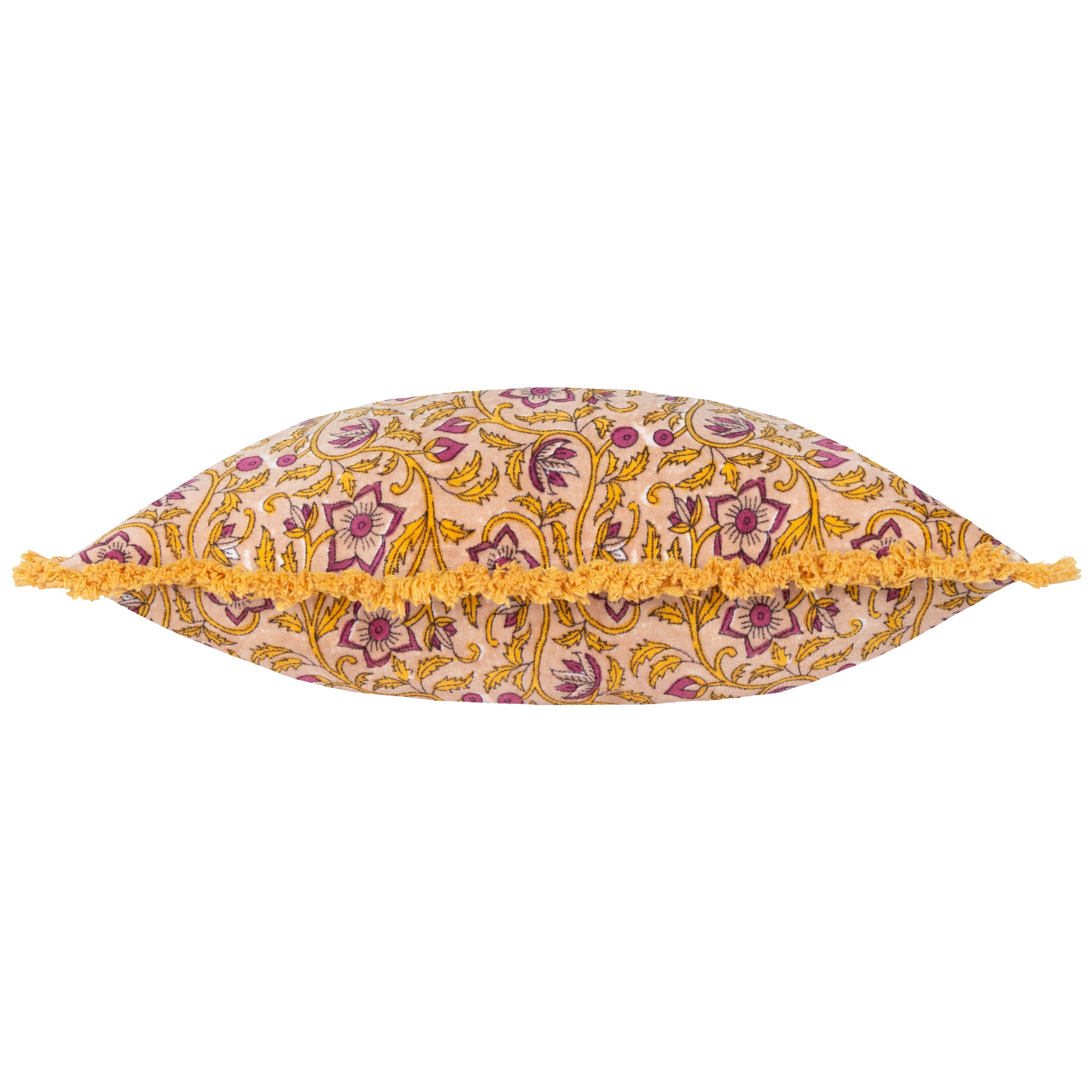 Paoletti Filagree Floral Cotton Velvet Cushion