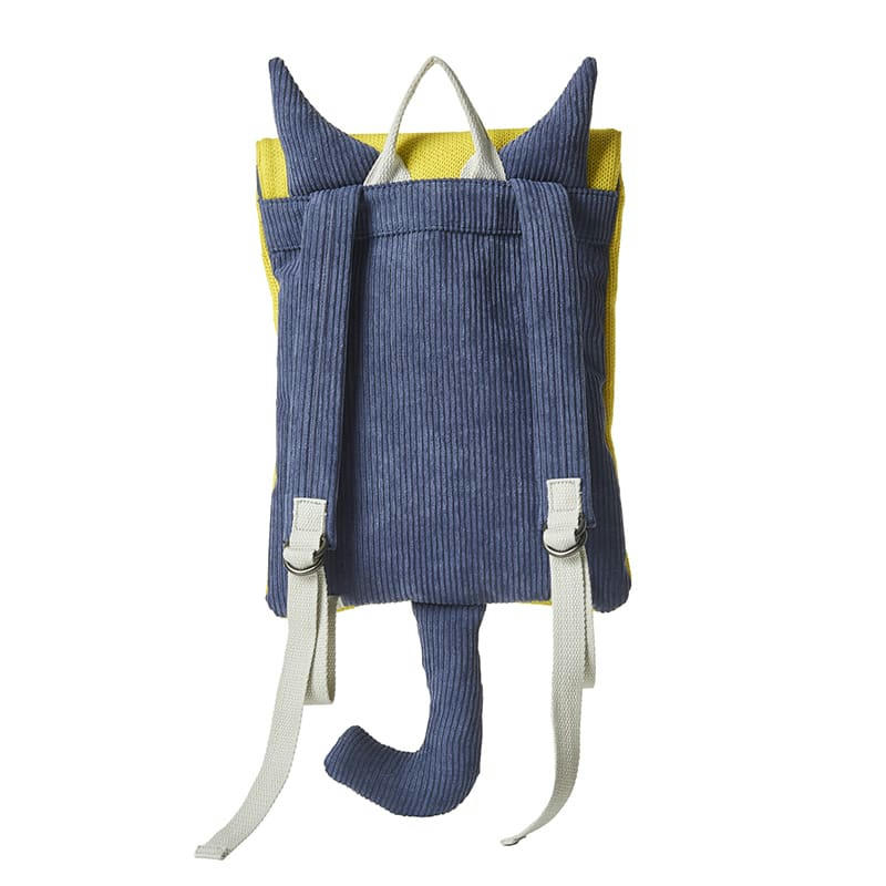 MOCHILAS - Sac à dos 100% coton petite loup jaune