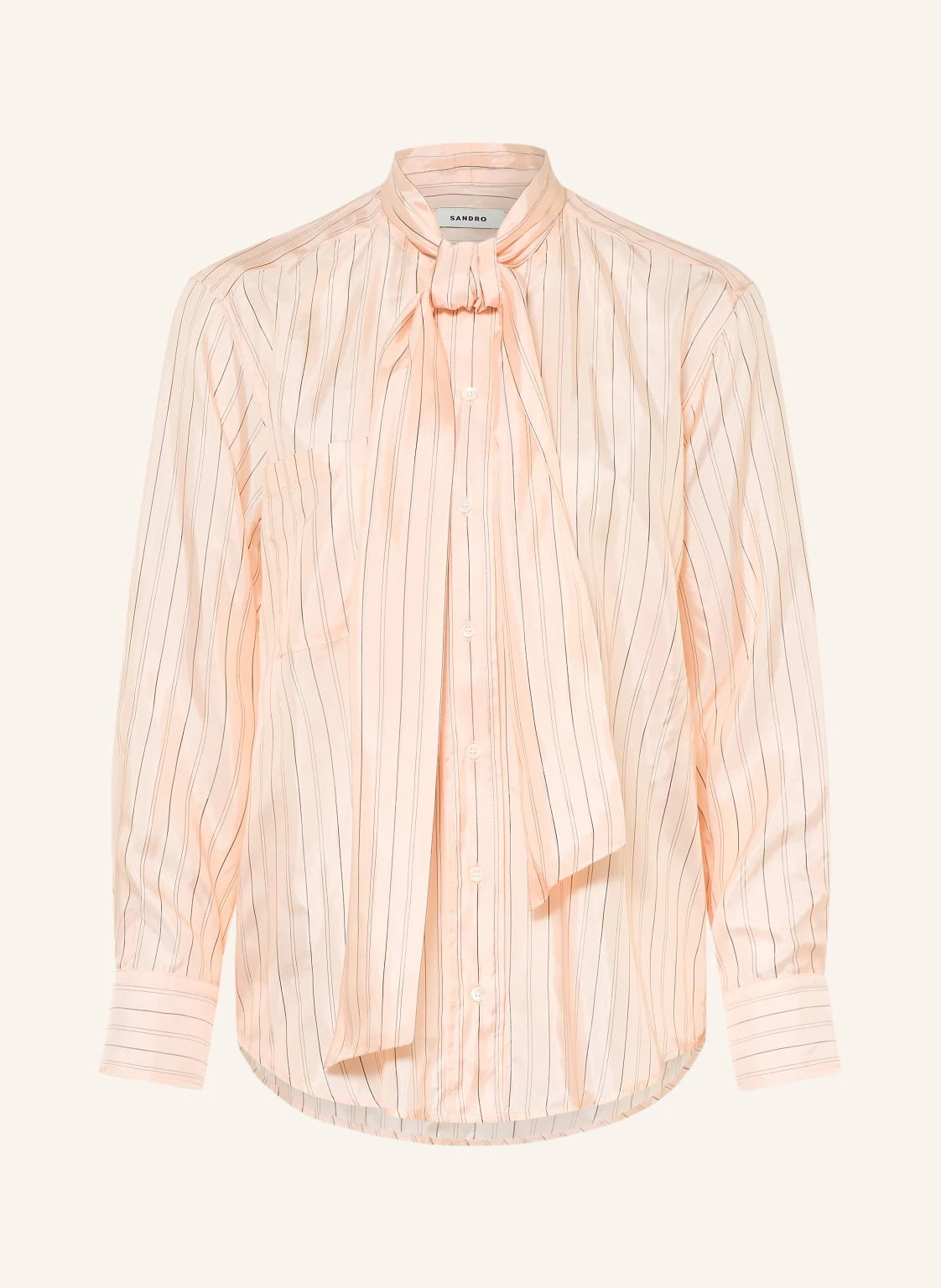 SANDRO Schluppenbluse aus Satin