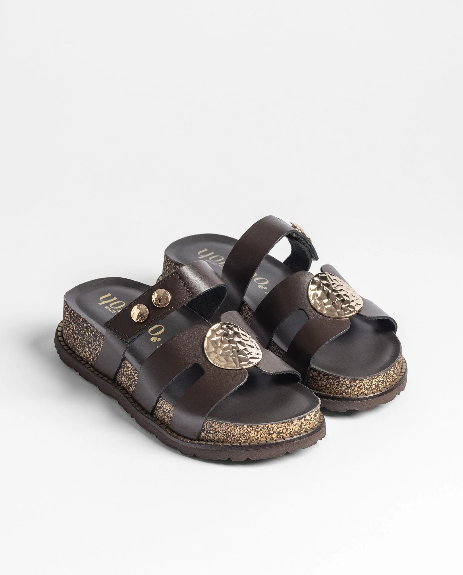 Sandalia plataforma ALI-261 marrón oscuro