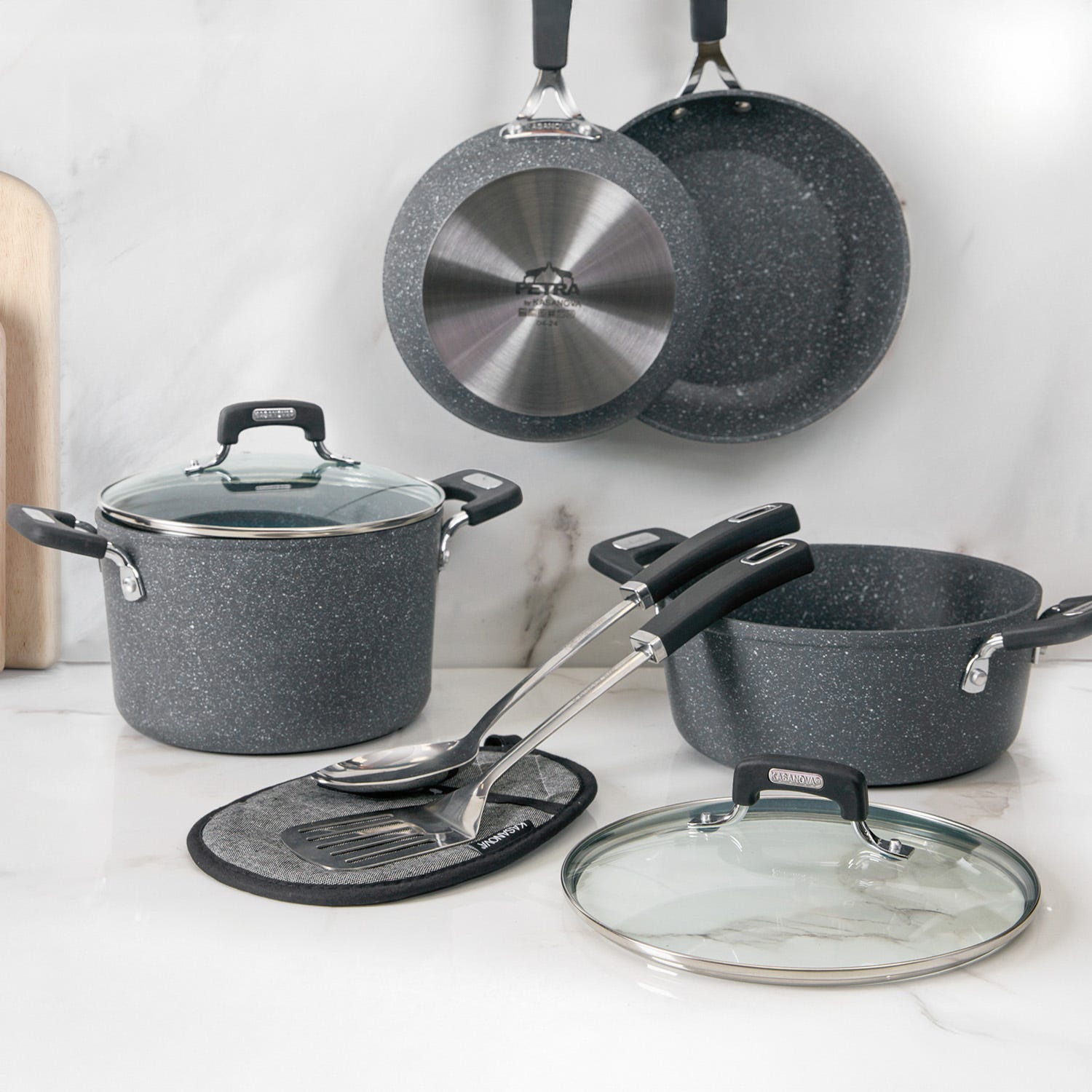 Batteria pentole induzione 9 pezzi New Petra Dark