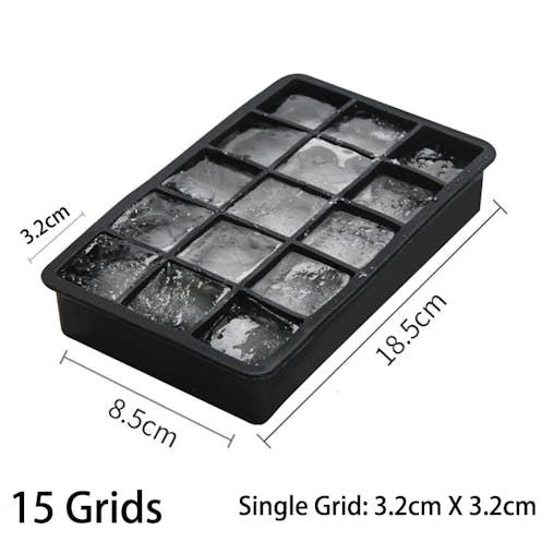 NNEOBA 15 Grid Large Silicone Ice Cube Tray Mold